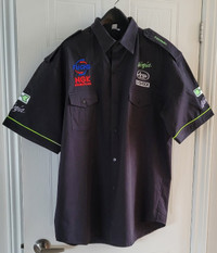Pit Crew Kawasaki Ninja chemise noir manches courtes Black Shirt