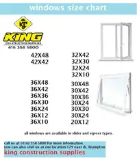 egress, double slider windows at great prices