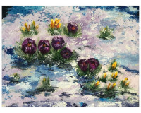 Oil Painting, Abstract, Spring Flowers