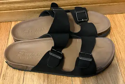 Skechers Luxe Foam Black Slides Womens Sz 6, View more