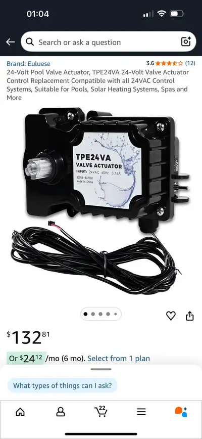 Euluese TPE24VA 24V Pool Valve Actuator – NEW , View more