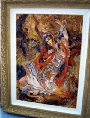 Persian pictorial rugs with a frame, View more