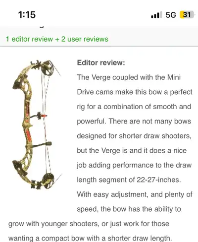 PSE VERGE COMPOUND BOW SCARBOROUGH, View more