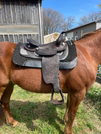 Bona Allen saddle with silver trim