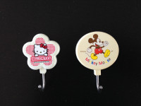 2 Fridge Magnet Hello Kitty Mickey Mouse Hanging Hook
