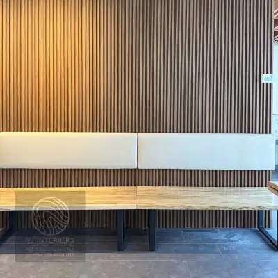 Restaurant tables, chairs, counter, bar, View more