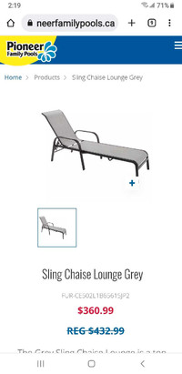 Sling lounge chair