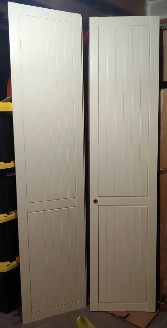 Pair of doors for old Ikea FRITZ Wardrobe, white, discontinued in Dressers & Wardrobes in Oshawa / Durham Region - Image 2