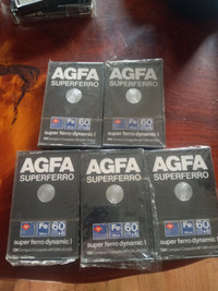 qty 5 - Agfa Super Ferro dynamic I 60 min cassette - In original