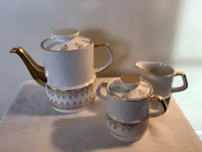 Gibson, England Tea Pot/Cream/Sugar, View more