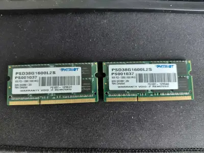 16Gb (2 x 8Gb) Patriot DDR3-12800 1600MHz Laptip RAM, View more