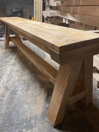 Wood bench