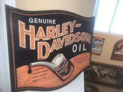 Vintage Harley Davidson Genuine Oil 3D wood bar decoration sign Genuine Harley Davidson item, Awesom...