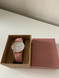 BNIB pink and rose gold watch