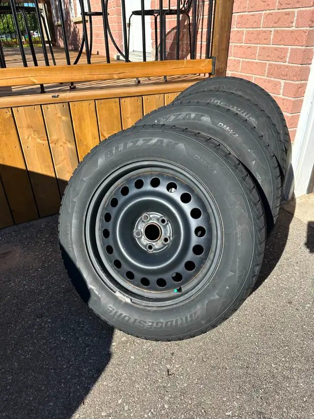 245 60 R18 BRIDGESTONE BLIZZAK DM-V2 WINTER TIRES ON STEEL RIMS | Tires ...