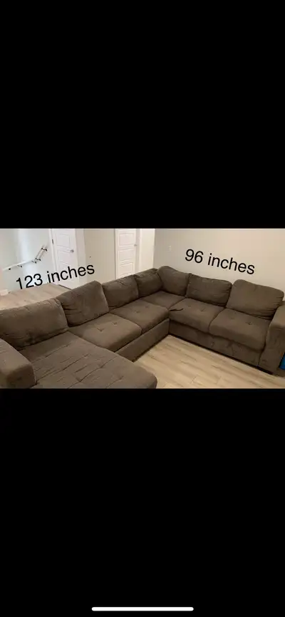 Couch sectional with pull out, View more