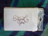 NEW 15 Formal Thank You Cards Silver Lettering Greeting Cards
