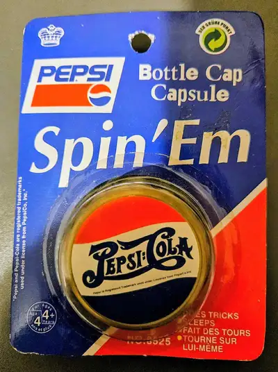1994 PEPSI COLA BOTTLE CAP SHAPED YOYO TOY, View more