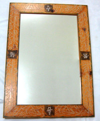 MIROIR VINTAGE  STYLE ASIATIQUE VINTAGE ..ASIAN STYLE MIRROR