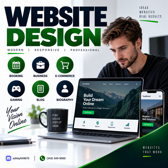 BOOKING WEBSITE, BUSINESS, E-COMMERCE, GAMING, BLOG, BIOGRAPHY