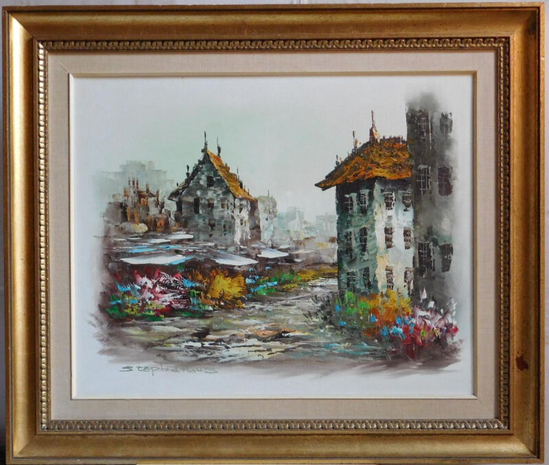 Original oil painting by Stephanous, canvas 16.5"x20.5" Arts
