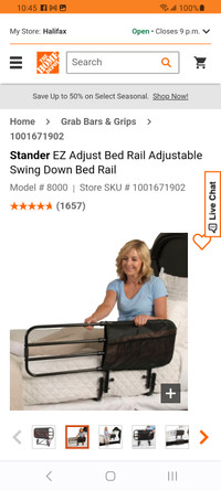 Stander EZ adjust bed rail.  New in box never used.