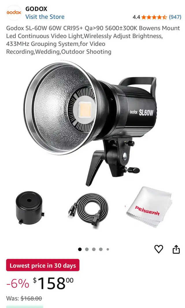 Godox SL 60W LED Continious Light 64529143465347124