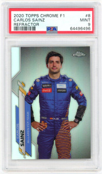 Carlos Sainz Refractor PSA9 - F1 Topps Chrome - Formula 1 Cards