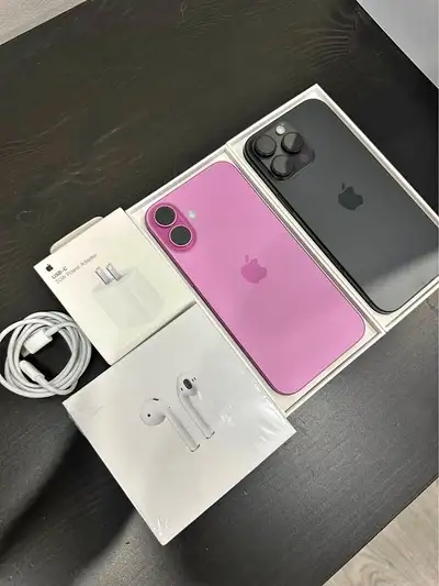 iPhone 16 Plus/iPhone 16 Pro Max 256 GB + Earbuds Fast Charger &, View more