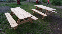 NEW - Premium Hand Crafted Western Red Cedar Picnic Tables!
