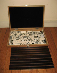 Domino Game 4  ways 4 times in a Wooden Box