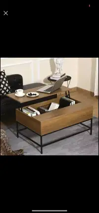 HOMCOM Lift Top Coffee Table with Hidden Storage Compartment