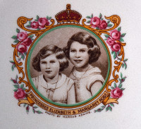 Princesses Elizabeth and Margaret Rose plate