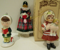 3 VINTAGE COLLECTIBLE HANGING ORNAMENTS
