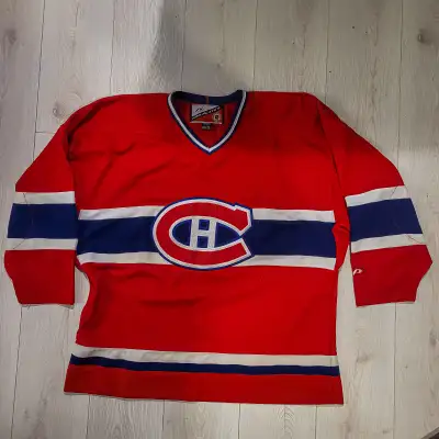 Vintage Montreal Canadian Jersey Red XL Pro Player, View more