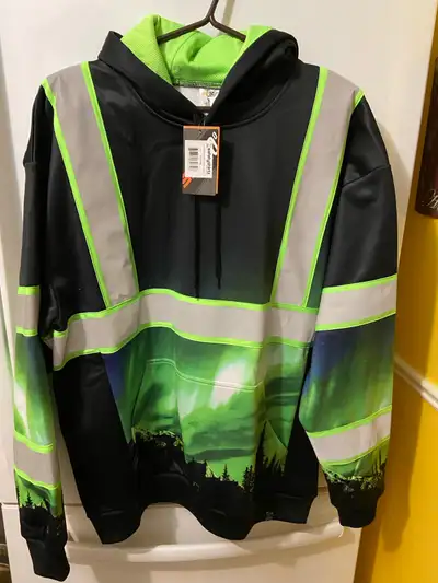 SafetyShirtz High Visibility Hoodie Northern Lights Reflective, View more