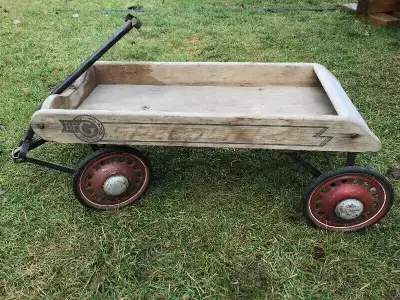 Circa 1940 BF Goodrich promotional children's wagon. Original stencilled BF Goodrich Speedliner logo...