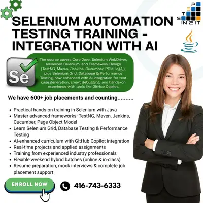 Looking to build a successful career in Software Testing? Join our QA Automation Program (Selenium w...