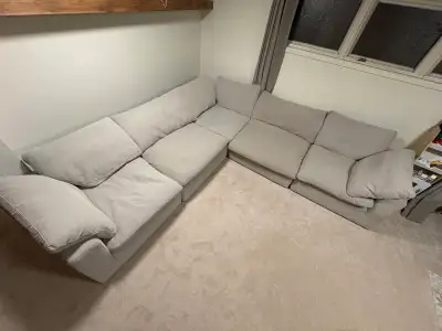 Light Grey Modular Sectional Sofa, View more