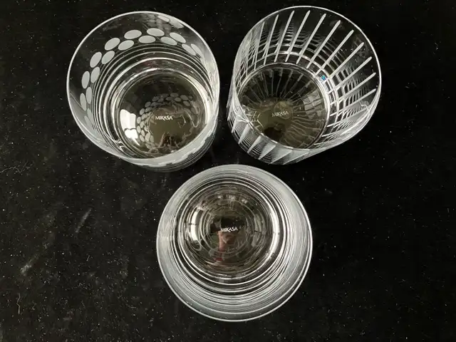 3 Mikasa Cheers Double Old Fashioned Crystal Glasses in Kitchen & Dining Wares in City of Montréal - Image 7