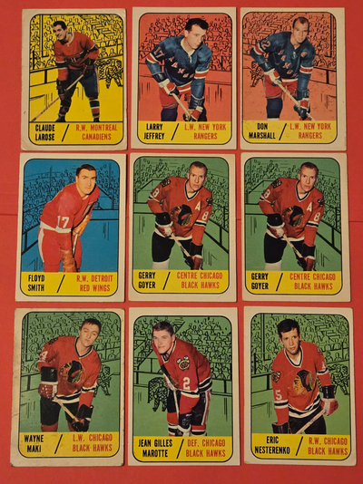 SOLD *** 1967-68 TOPPS HOCKEY CARDS - VINTAGE ORIGINAL 6 - OPC, View more