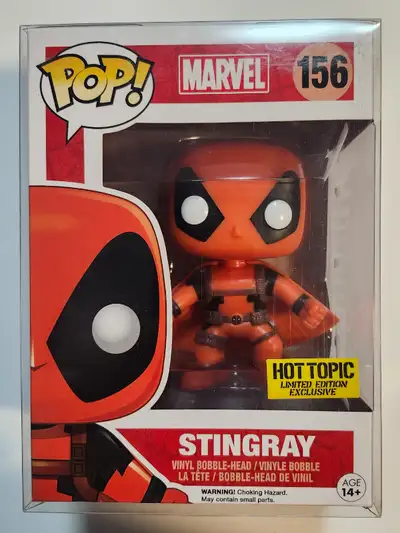 Funko pop Marvel Stingray #156 deadpool hot topic exclusive new Brand new in pop protector Can mail...