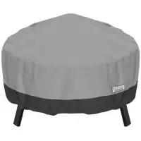 Waterproof Round Fire Pit Cover Patio - Fits up to 44" D - Grey