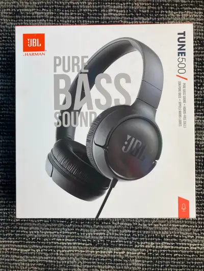 JBL Tune 500 Corded Headphones Black NEW, View more