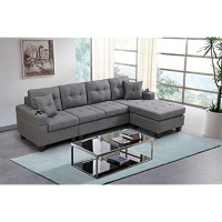Upholster 4 seater sectional adaptable aesthetic sofa couch