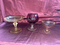 Lot of vintage colourful glassware