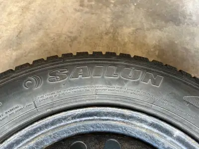 235/65R17 Sailun Ice Blazer tires on black steel rims in Aldershot area of Burlington
