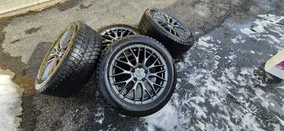 Bought a new car and tires and don't fit. Used less than 10k kms. Bridgestone Blizzaks tires WS90. 2...