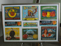 FRUIT CRATE LABELS , 50's , 60's , BRITISH COLUMBIA , see