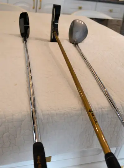 3 Clubs-Reasonable Prices:RH Chipper;RH Offset Putter;RH 5 Wood, View more